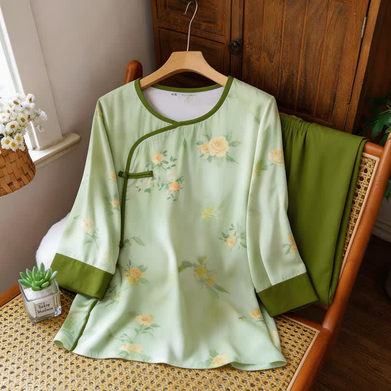 Ownkoti Fresh Floral Eastern-Inspired Pajama Set - image 8