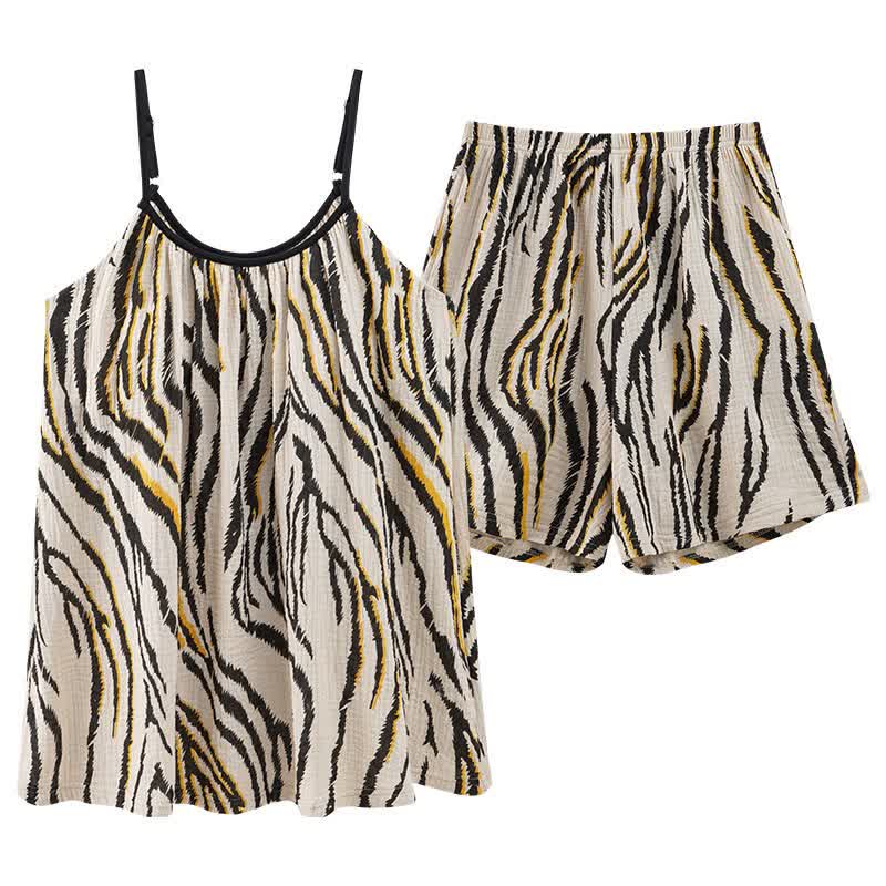 Tiger Stripe Cotton Gauze Cami Pajamas - image 8