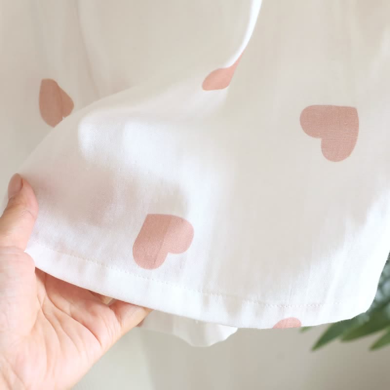 Cotton Double Gauze Heart Tank Pajamas - image 14