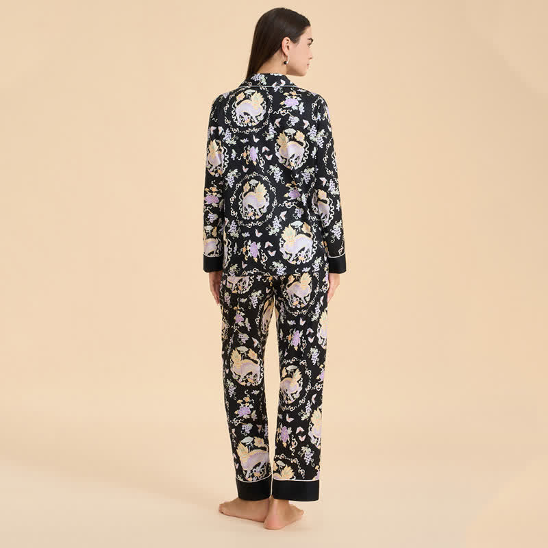 Oriental Mythical Qilin Print Pajama Set - image 5