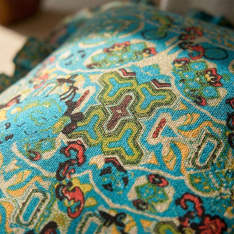 Moroccan Geometric Ruffle Throw Pillow - image 3