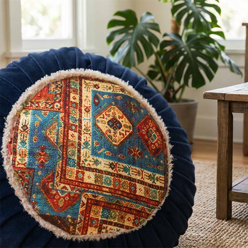 Vintage Wrinkle Fabric Throw Pillow - image 1