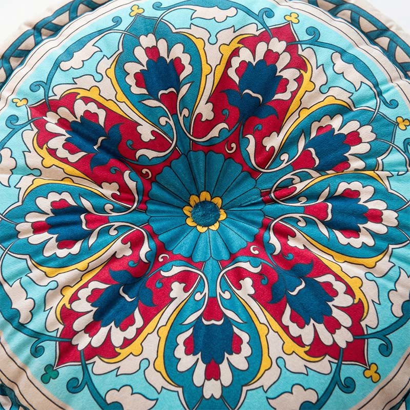 Ownkoti Mandala Bohemian Snow Lotus Throw Pillow - image 1