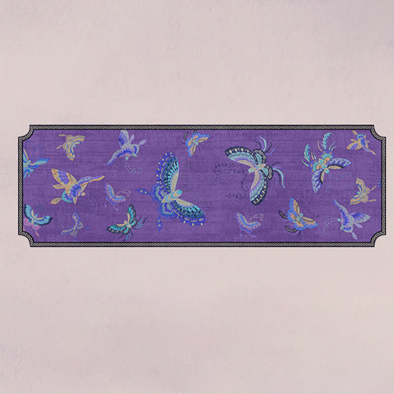 Vintage Oriental Purple Butterfly Sofa Protector - image 4
