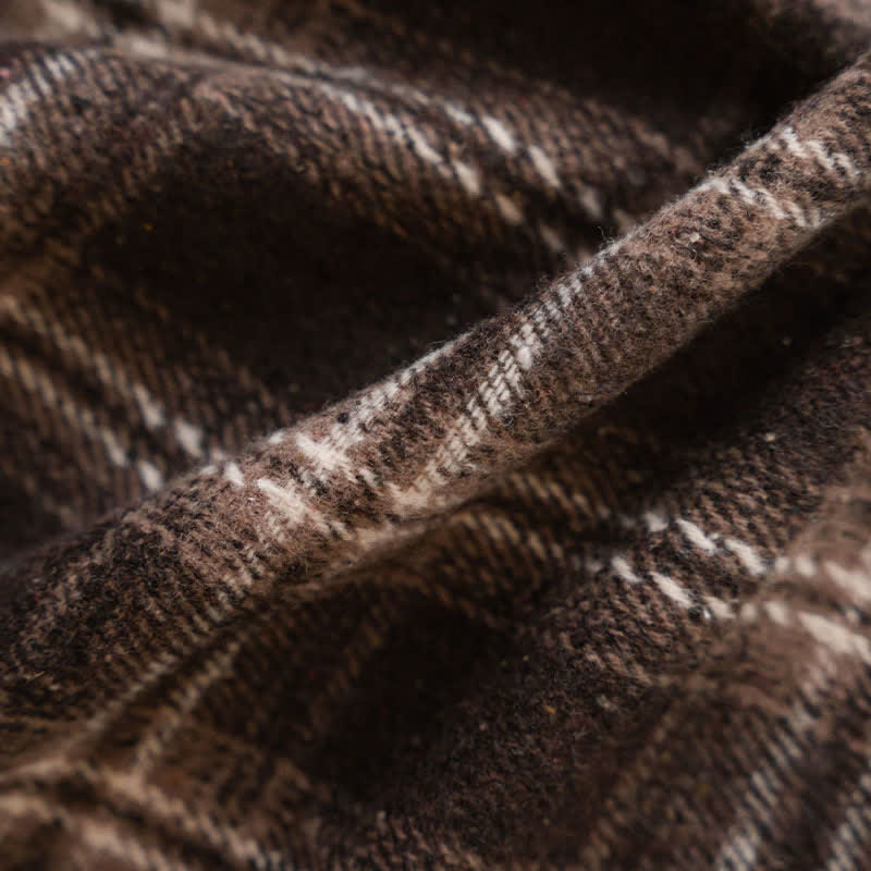 Vintage Style Plaid Tassel Curtain - image 15