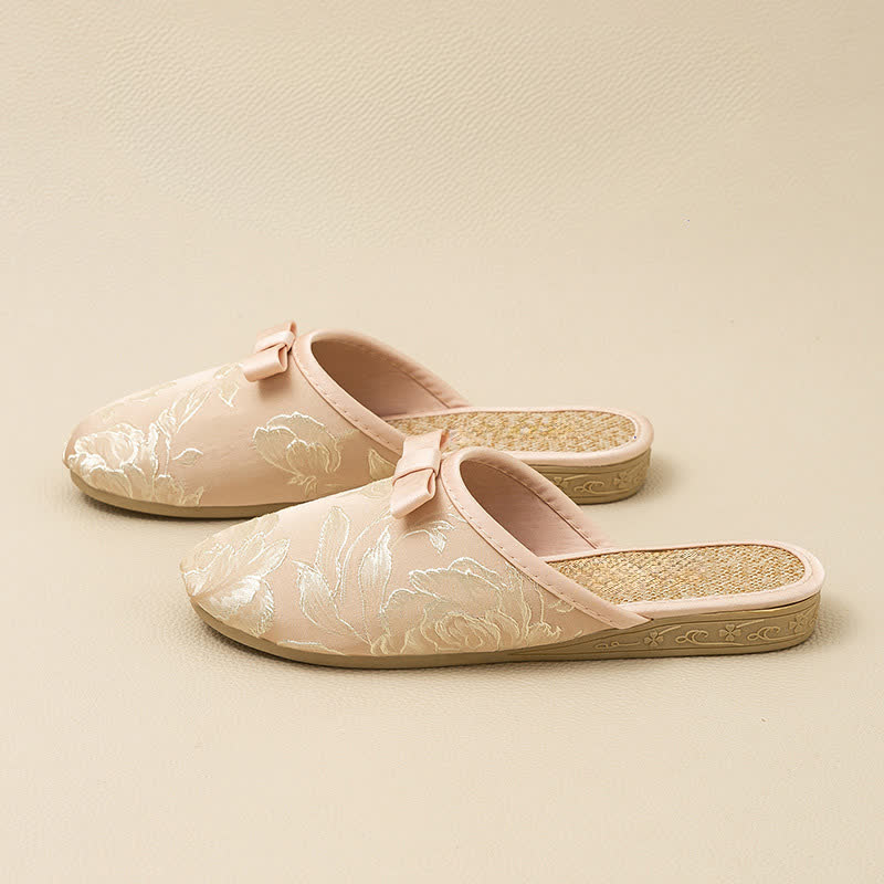 Ownkoti Embroidery Linen Slippers with Closed Toe - image 11