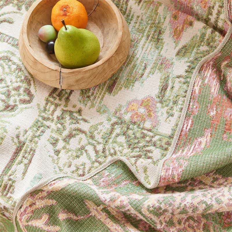 Floral Patchwork Cotton Gauze Quilt Blanket - image 4