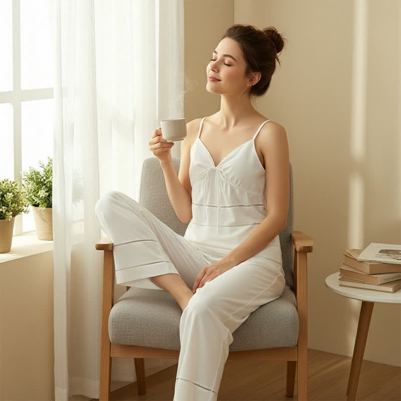 Solid Camisole & Pants Lounge Set - image 6