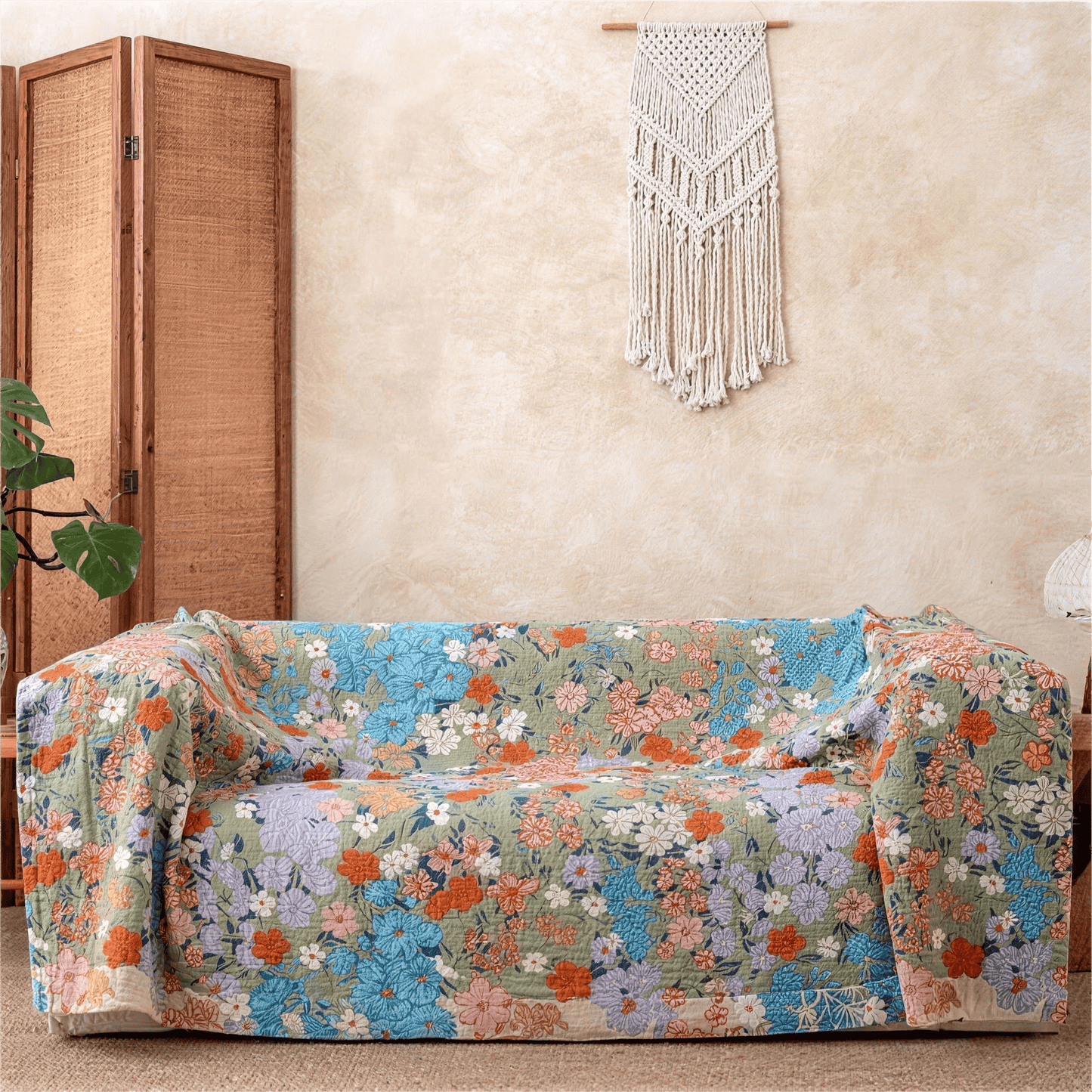 Ownkoti Spring Florals Multicolor Gauze Quilt - image 3