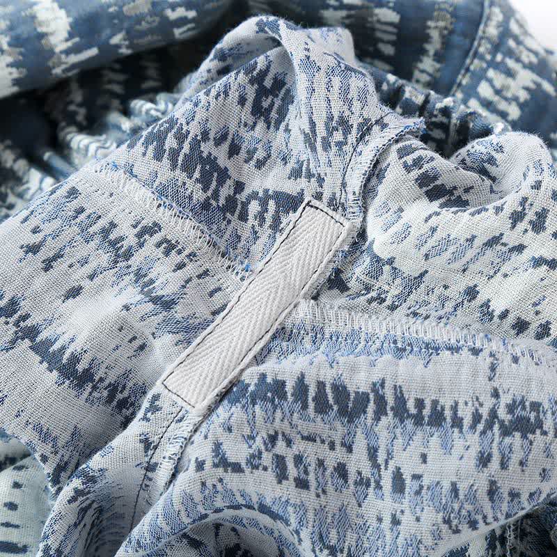 Unisex Blue Artistic Cotton Pajama Set - image 6