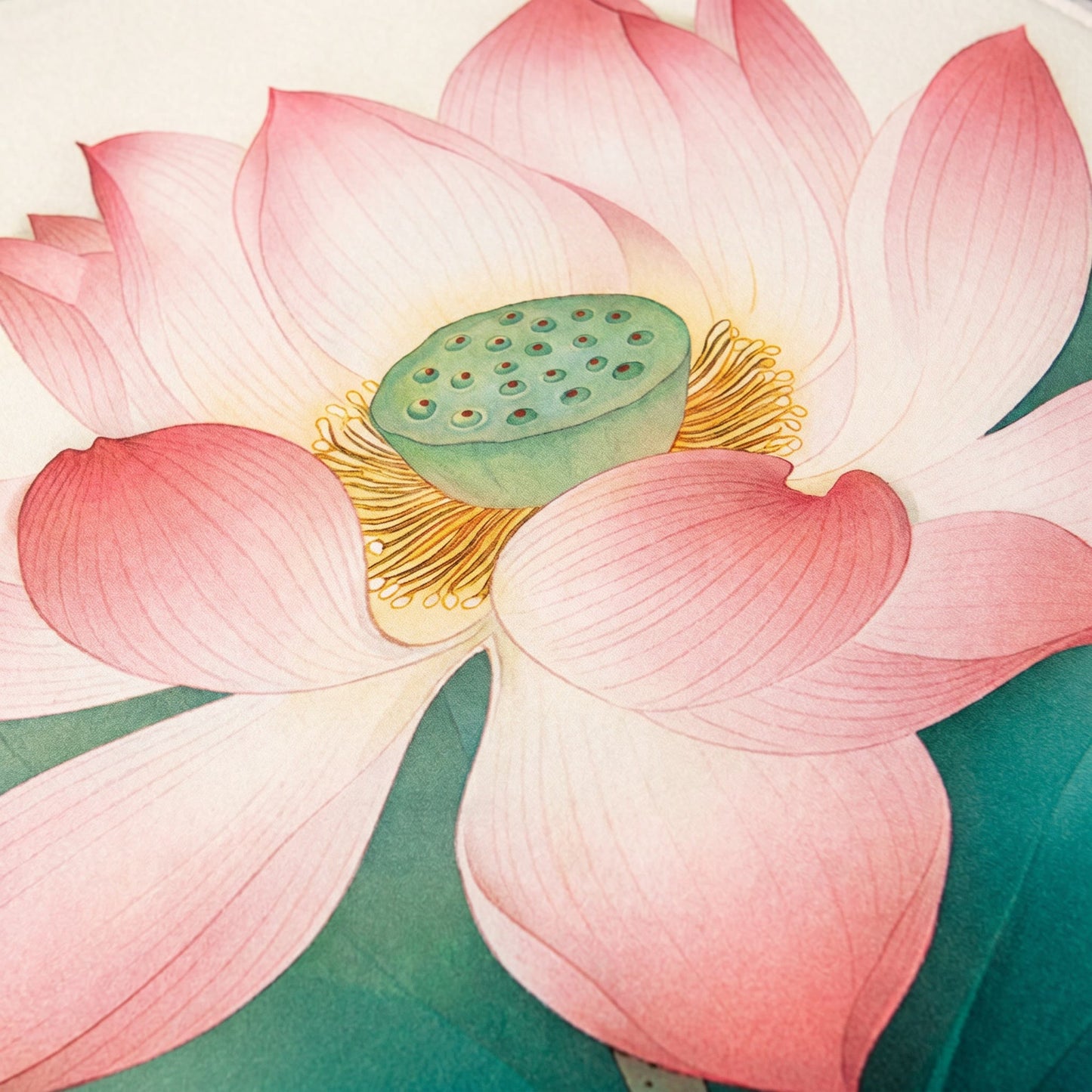 Oriental Lotus Floral Bathroom Rug - image 4
