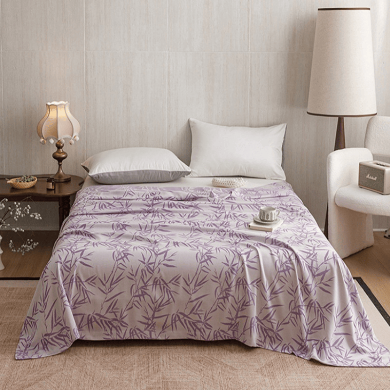 Ownkoti Multicolor Bamboo Leaf Bamboo Fiber Quilt - Purple - Queen - image 10