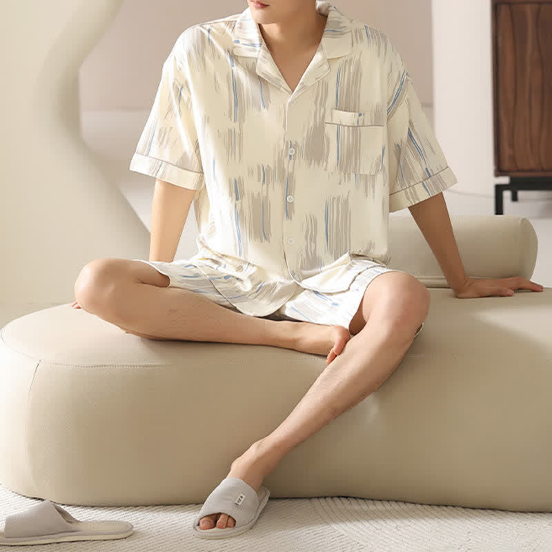 Unisex Stripe Modal Cotton Loungewear Set - image 2