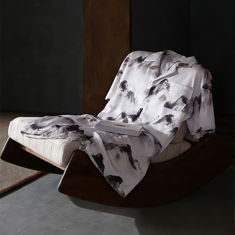 Unisex Ink Wash Mountain Loungewear Set - image 4