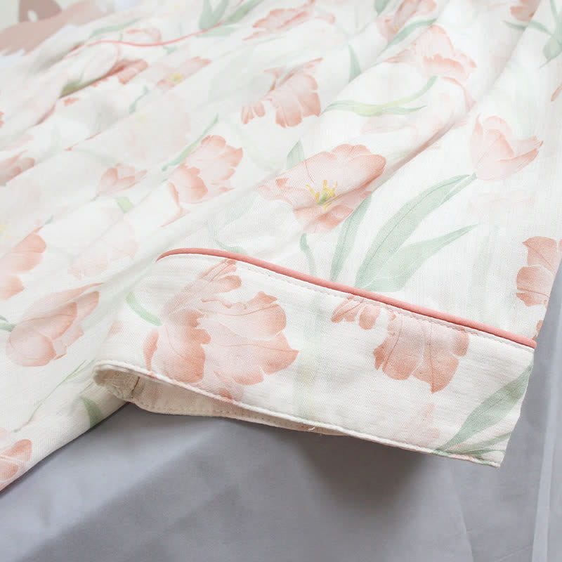 Tulip Print Bamboo Fiber Women's Pajamas - image 5