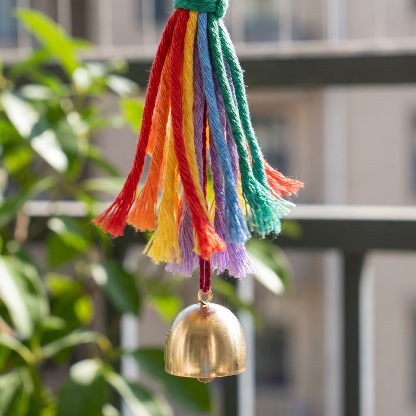 Boho Rainbow Macrame Hanging Bell Wall Decor - image 7