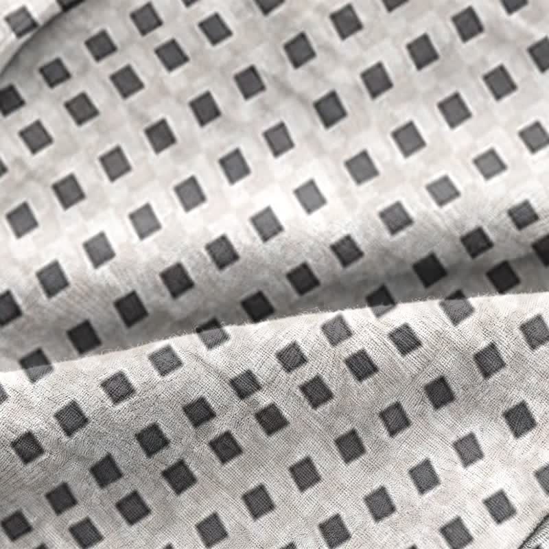 Unisex Mini Check V-Neck Pajama Set - image 5