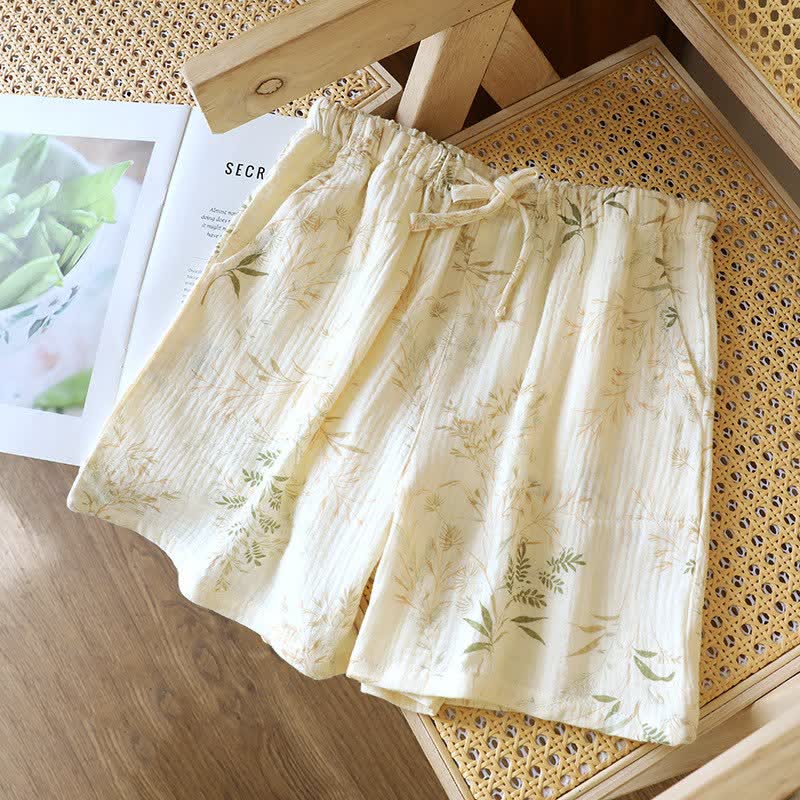 Botanical Cotton Gauze Women's Pajama Shorts - image 1