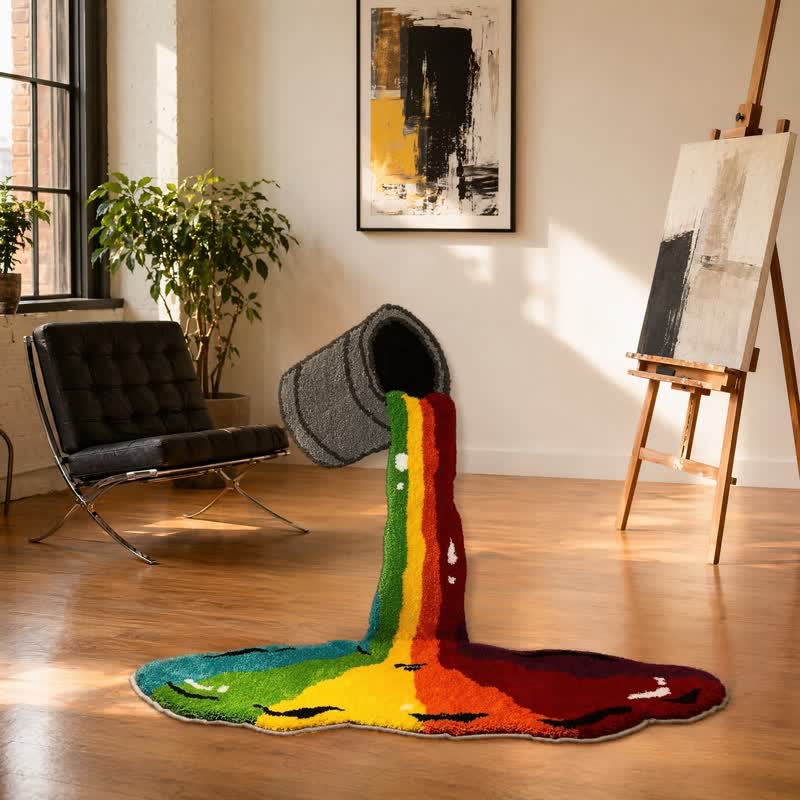 Rainbow Waterfall Plush Area Rug - image 3
