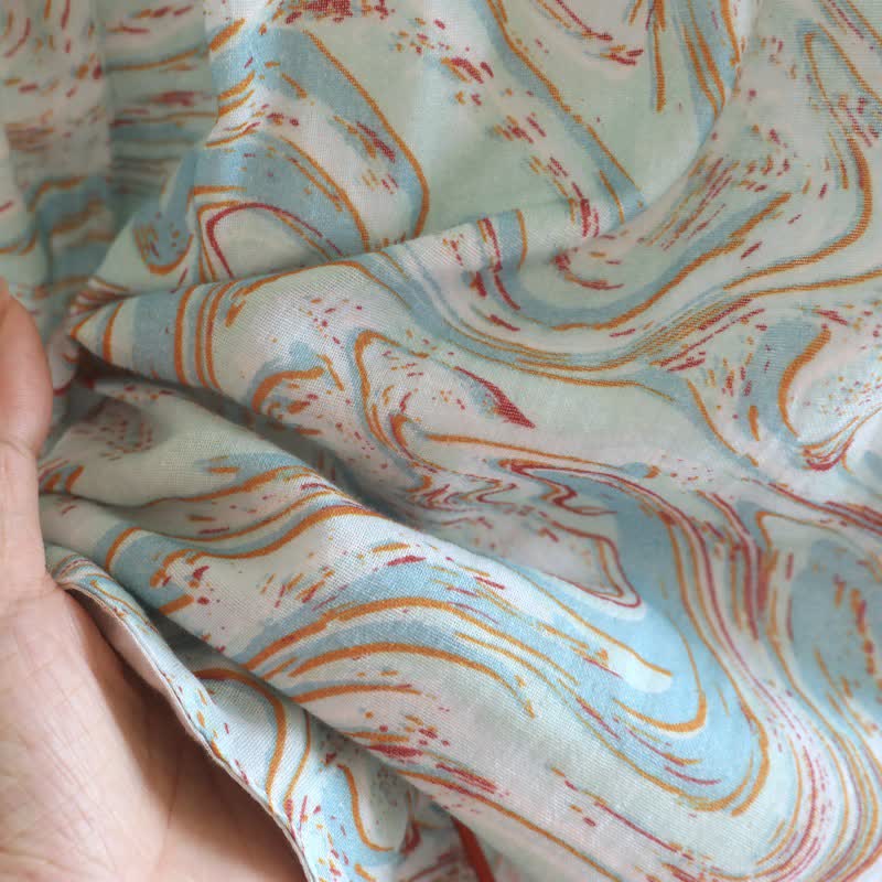 Abstract Print Cotton Gauze Lounge Set - image 14