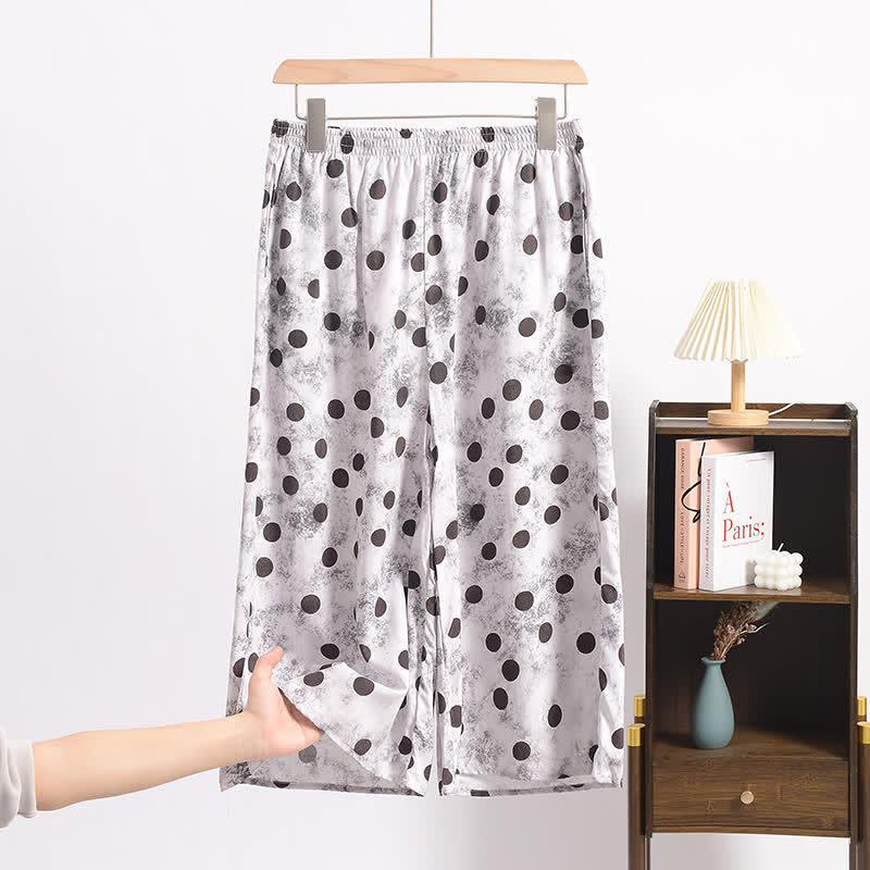 Polka Dot Cropped Pajama Pants - image 2