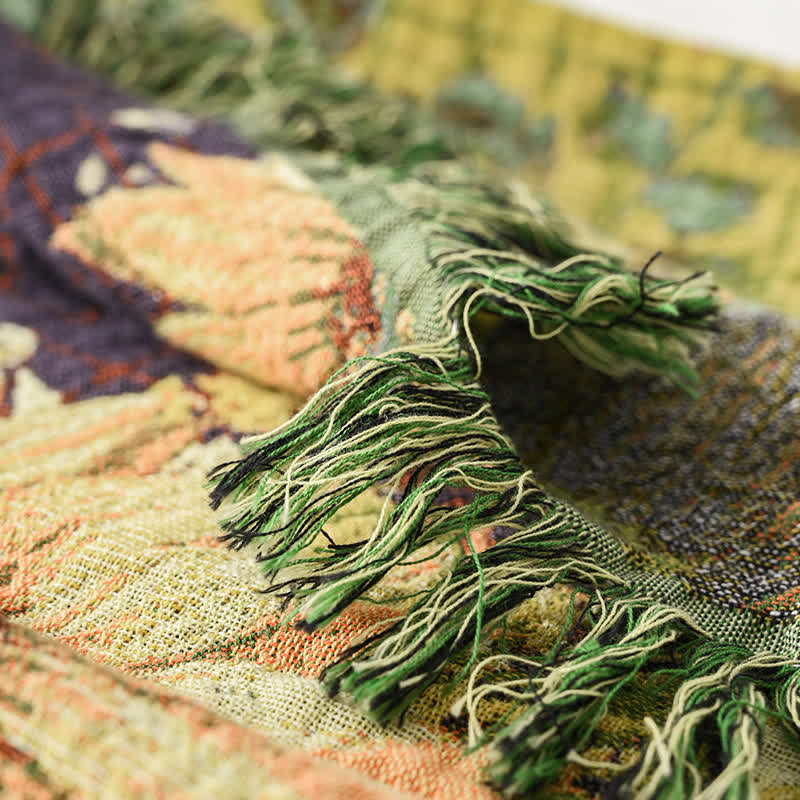 Vintage Sunflower 4-Layer Muslin Blanket Quilt - image 4