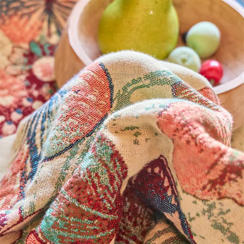 Enchanted Butterfly & Floral Muslin Bedspread Quilt - image 4
