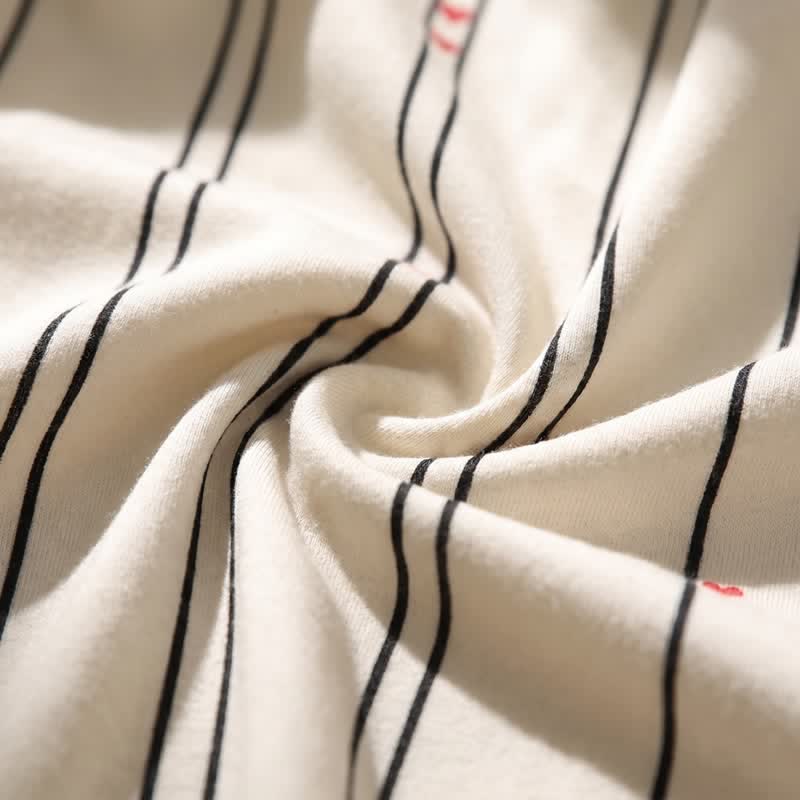 Striped Cotton Tie Strap Midi Lounge Dress - image 4