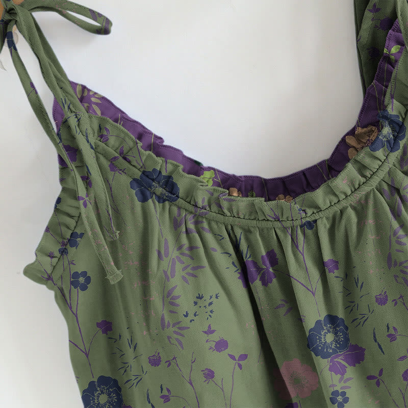 Vintage Floral Cami & Pants Pajama Set - image 7