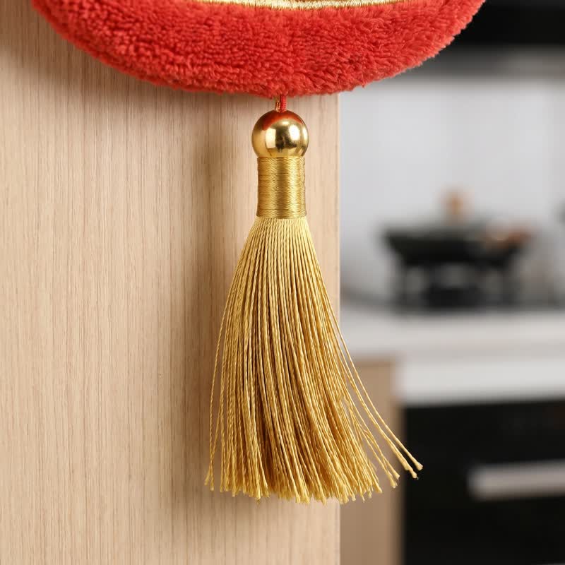 Lunar Red Bamboo Coral Fleece Hand Towel - image 4
