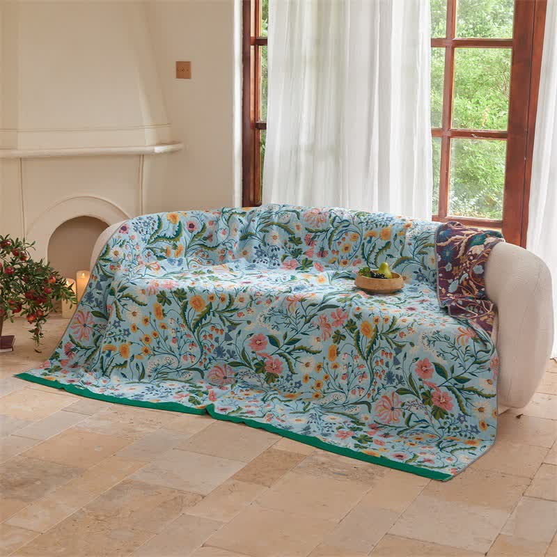Meadow Reversible Cotton Mulin Blanket Quilt - image 6