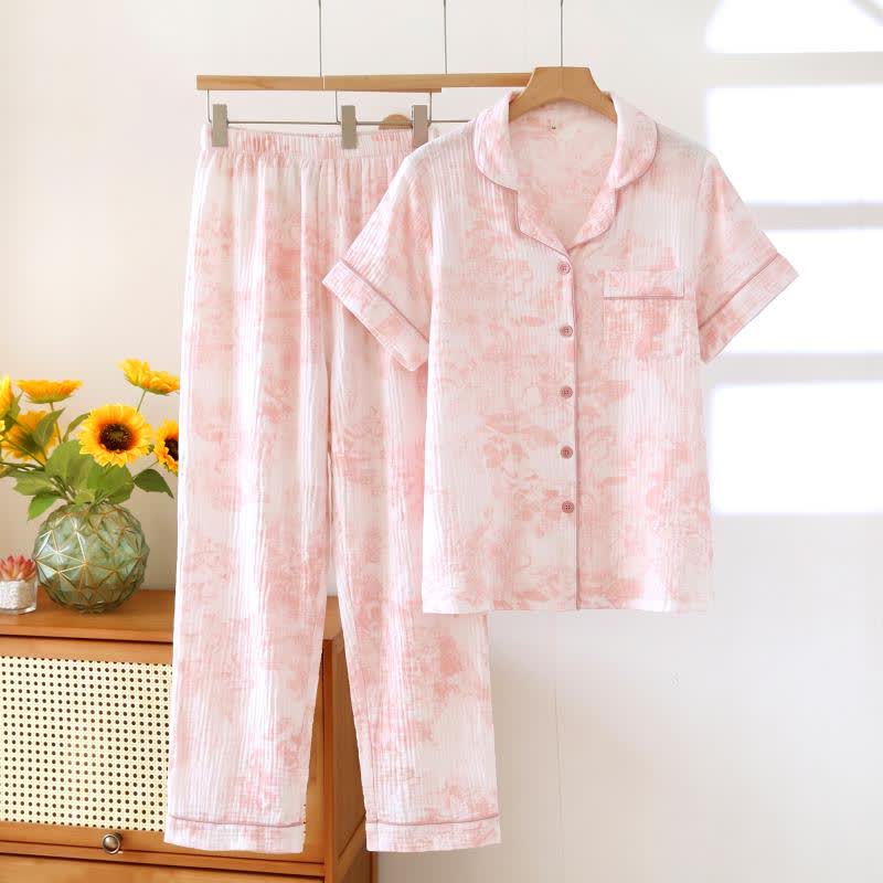Watercolor 3-Piece Cotton Gauze Pajama Set - image 3