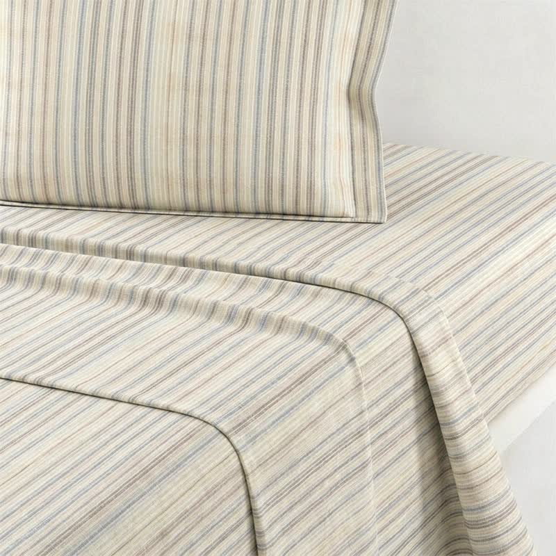 Minimalist Fine Stripe Neutral College Bedding Set - image 11