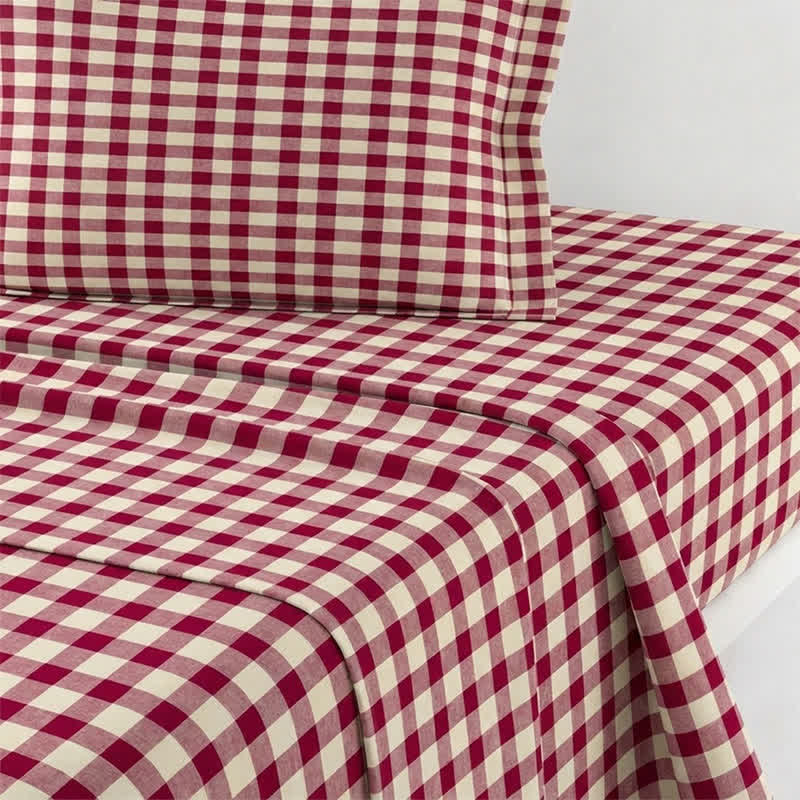 Red Gingham Twin XL Dorm Bedding Set - image 4