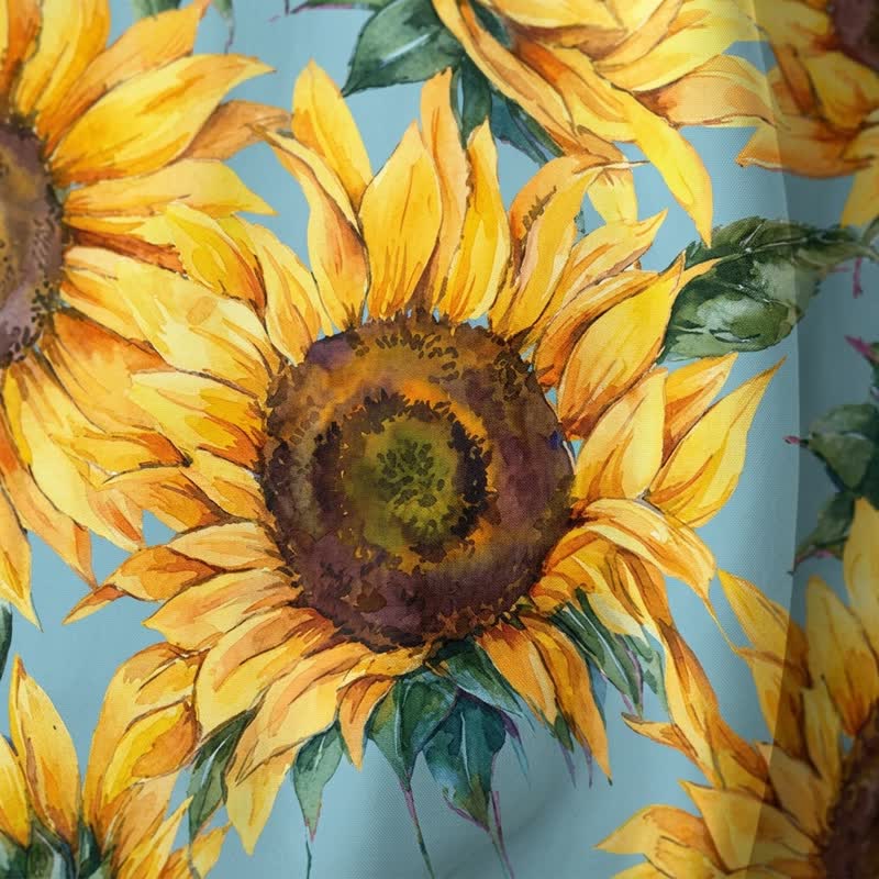 Nordic Sunflower Waterproof Shower Curtain - image 4