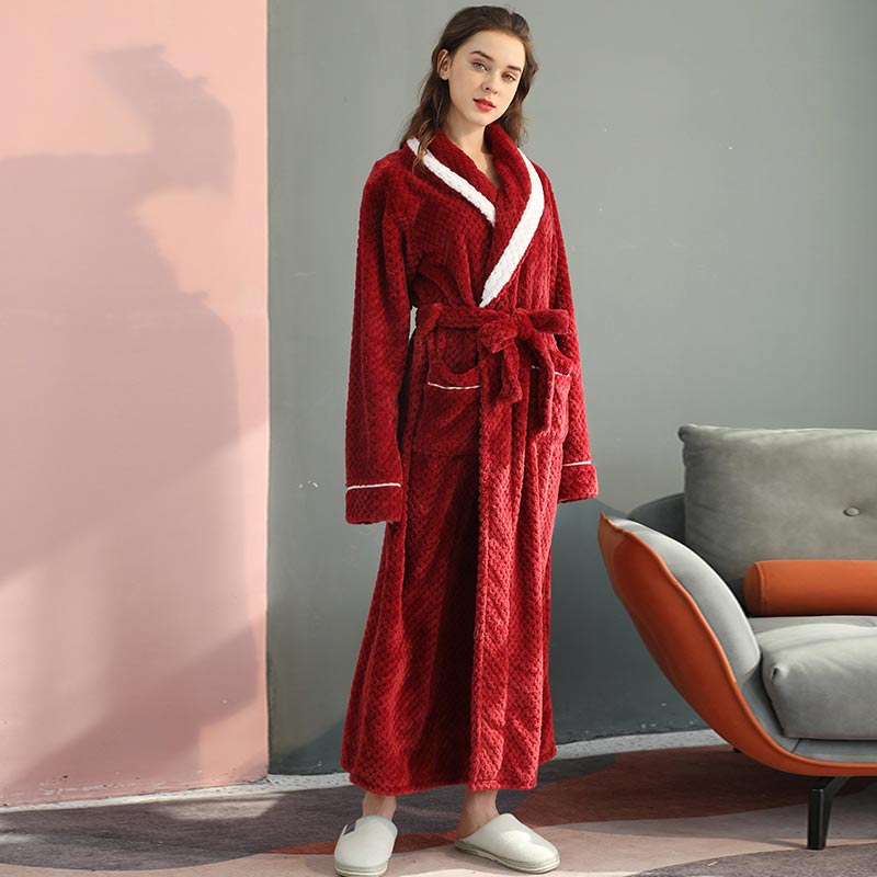 Thick Fleece Pajama Comfy Bathrobe - image 9