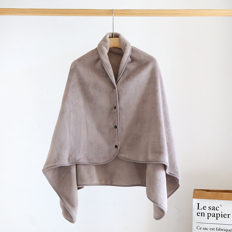 Solid Color Soft Flannel Shawl Blanket - Gray Brown - 31" x 51" - image 4