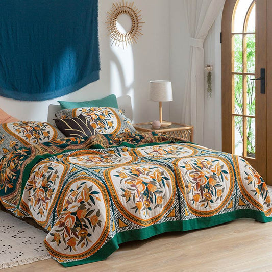 Ownkoti Comfy Flower Plaid Cotton Double-Sided Quilt - image 2