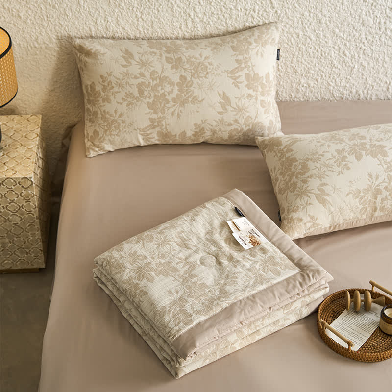 Summer Cotton Gauze Rustic Floral Bedding