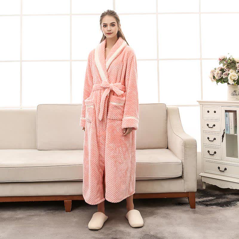 Thick Fleece Pajama Comfy Bathrobe - image 25