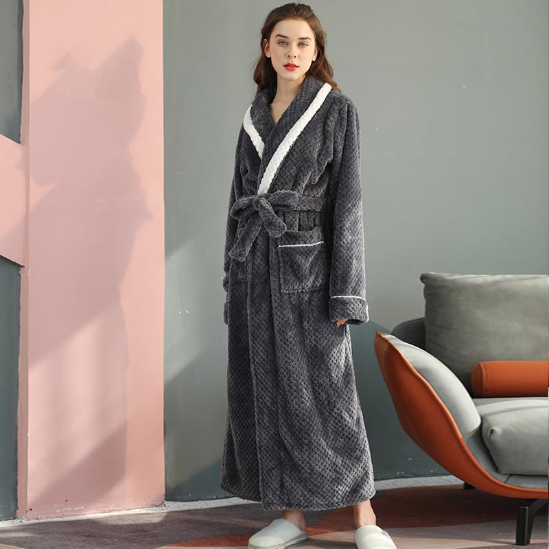 Thick Fleece Pajama Comfy Bathrobe - image 14