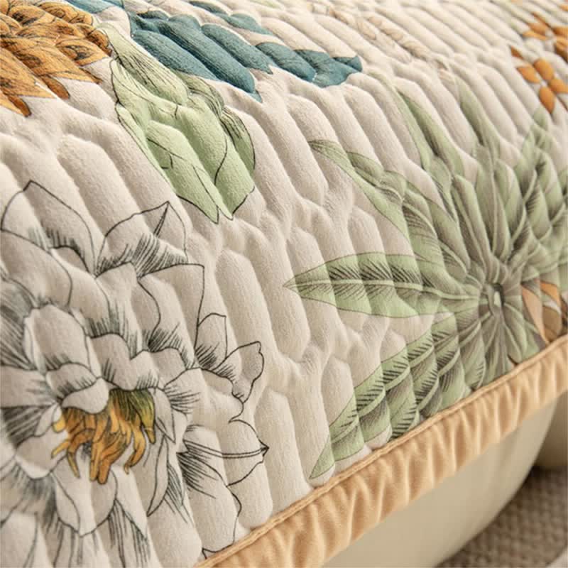 Chenille Pastoral Style Sofa Cover