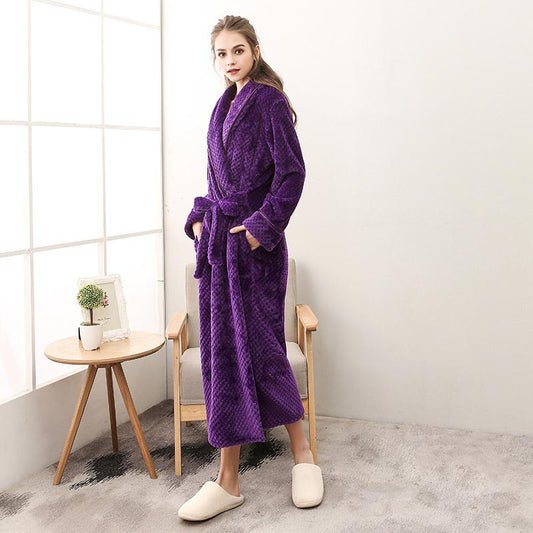 Ownkoti Puffy Fleece Pajama Long Bathrobe - image 1