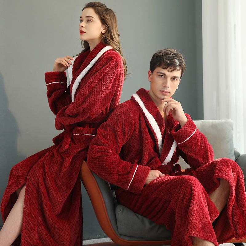 Thick Fleece Pajama Comfy Bathrobe - image 6