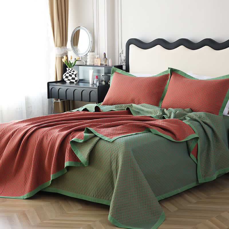 Breathable Soft Cotton Gauze Reverisible Quilt