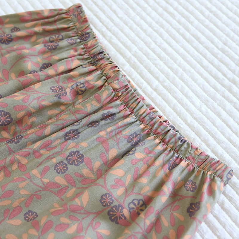 Floral Print Cotton Silk Loungewear Set - image 10