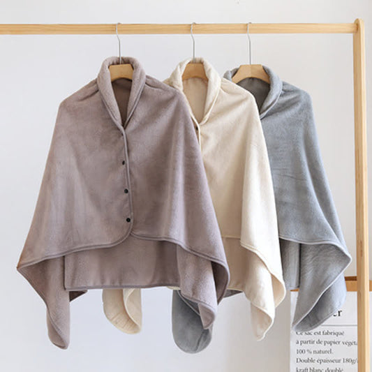 Solid Color Soft Flannel Shawl Blanket - image 0