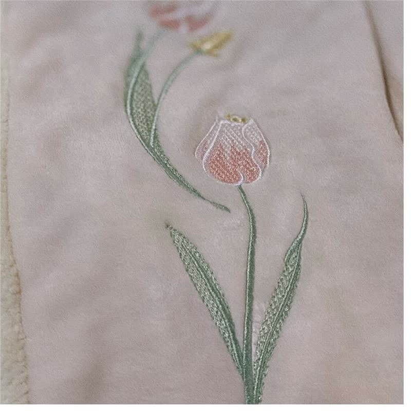 Gentle Tulip Soft Flannel Pajama Set