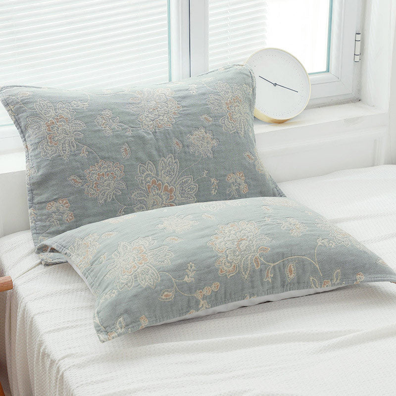 Boho Flower Cotton Double-Side Pillow Towel (2PCS)