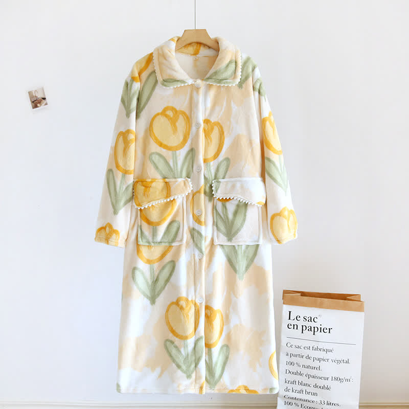 Gentle Tulip Soft Flannel Pajama Set – ownkoti